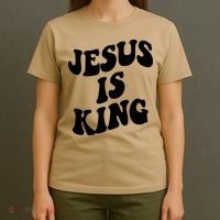 Jesus Is King Groovy Retro Christianity T-Shirt thumb 4