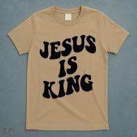 Jesus Is King Groovy Retro Christianity T-Shirt thumb 5