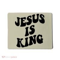 Jesus Is King Groovy Retro Christianity Mousepad thumb 0