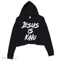 Jesus Is King Crop Fleece Hoodie thumb 0