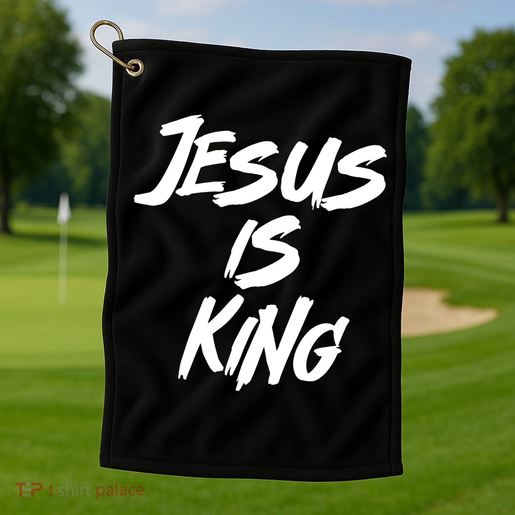 Jesus Is King Golf Towel