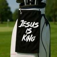 Jesus Is King Golf Towel thumb 2