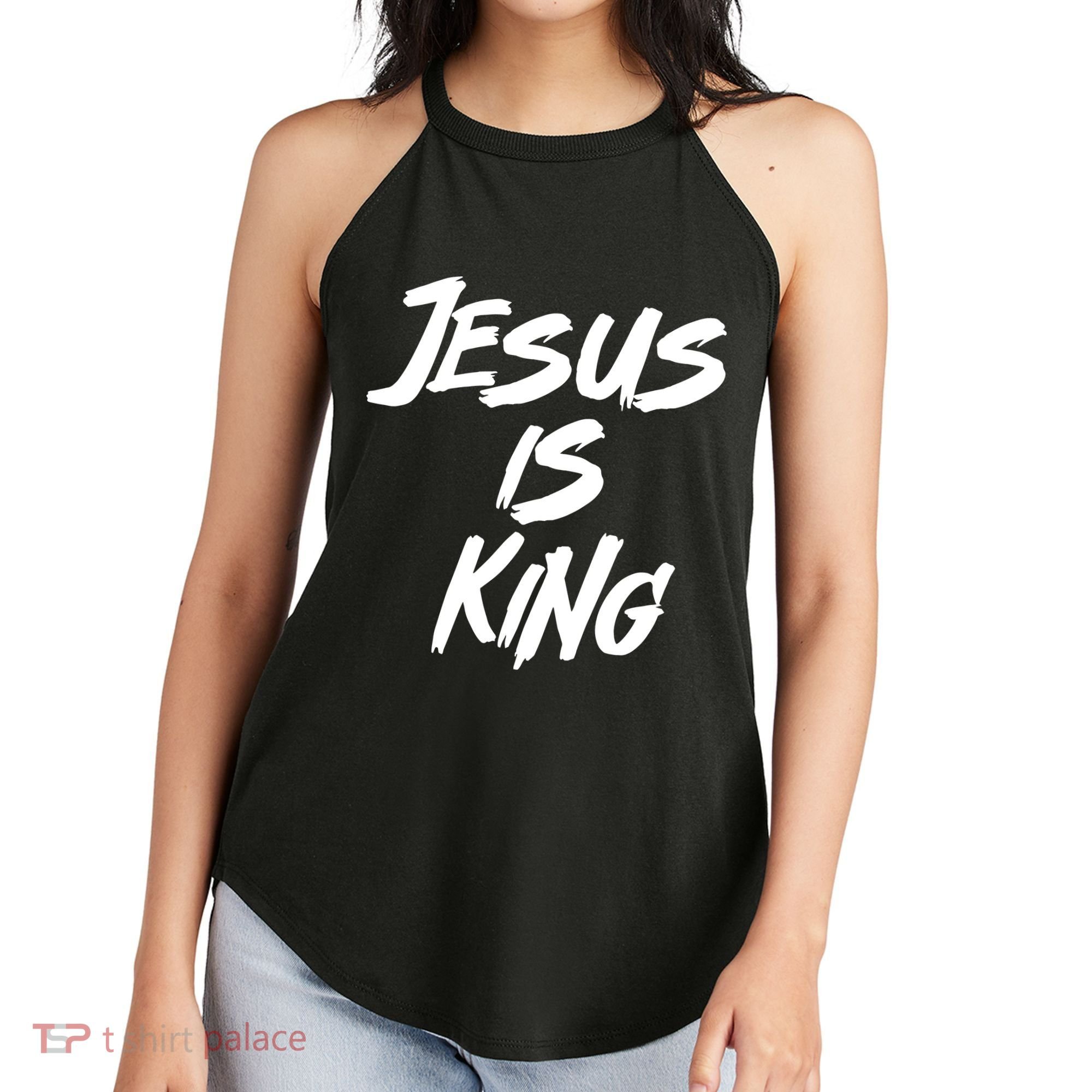 Jesus Is King Women's Perfect Tri Rocker Tank
