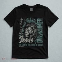 Jesus Is King Lion Of Judah Bible Faith Graphic Christian T-Shirt thumb 5
