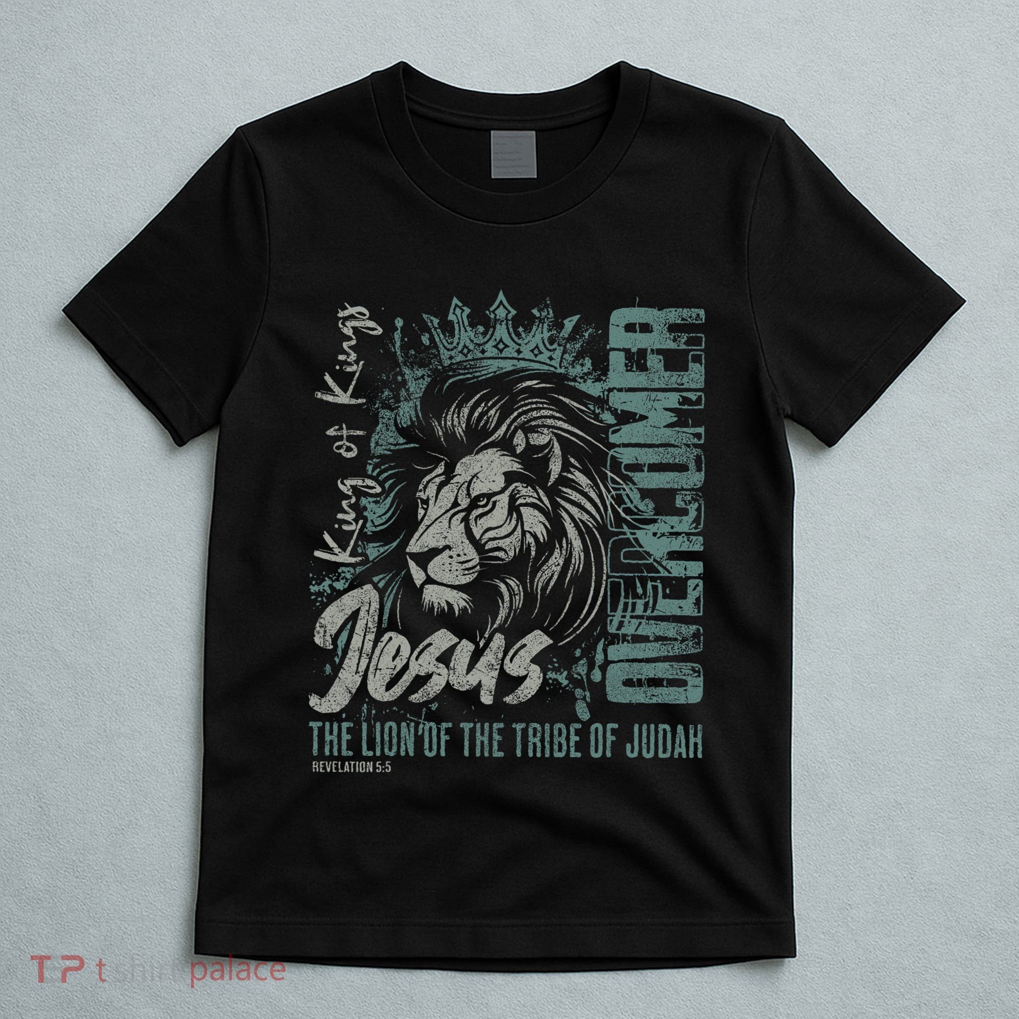 Jesus Is King Lion Of Judah Bible Faith Graphic Christian T-Shirt