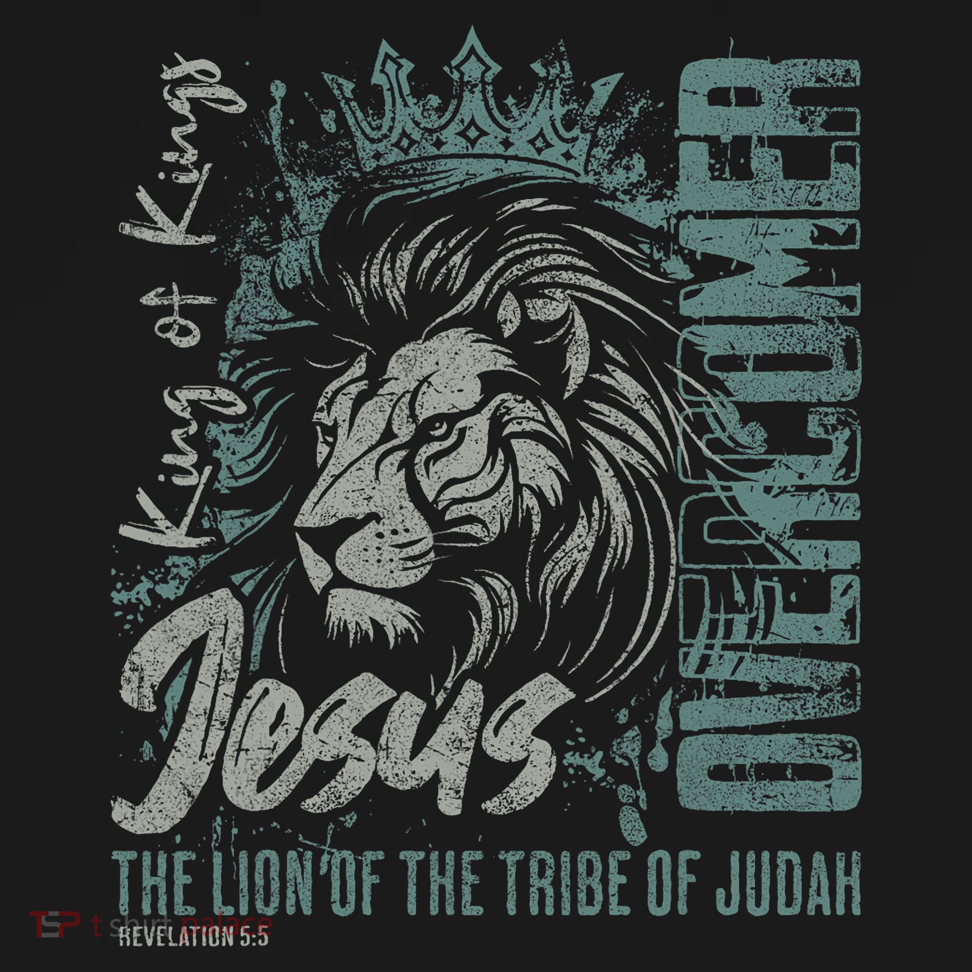 Jesus Is King Lion Of Judah Bible Faith Graphic Christian T-Shirt