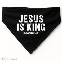 Jesus Is King Bible Scripture Quote Christian USA-Made Doggie Bandana thumb 0