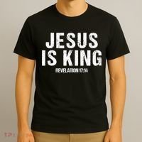 Jesus Is King Bible Scripture Quote Christian T-Shirt thumb 3