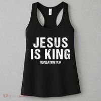 Jesus Is King Bible Scripture Quote Christian Women's Tank Top thumb 3