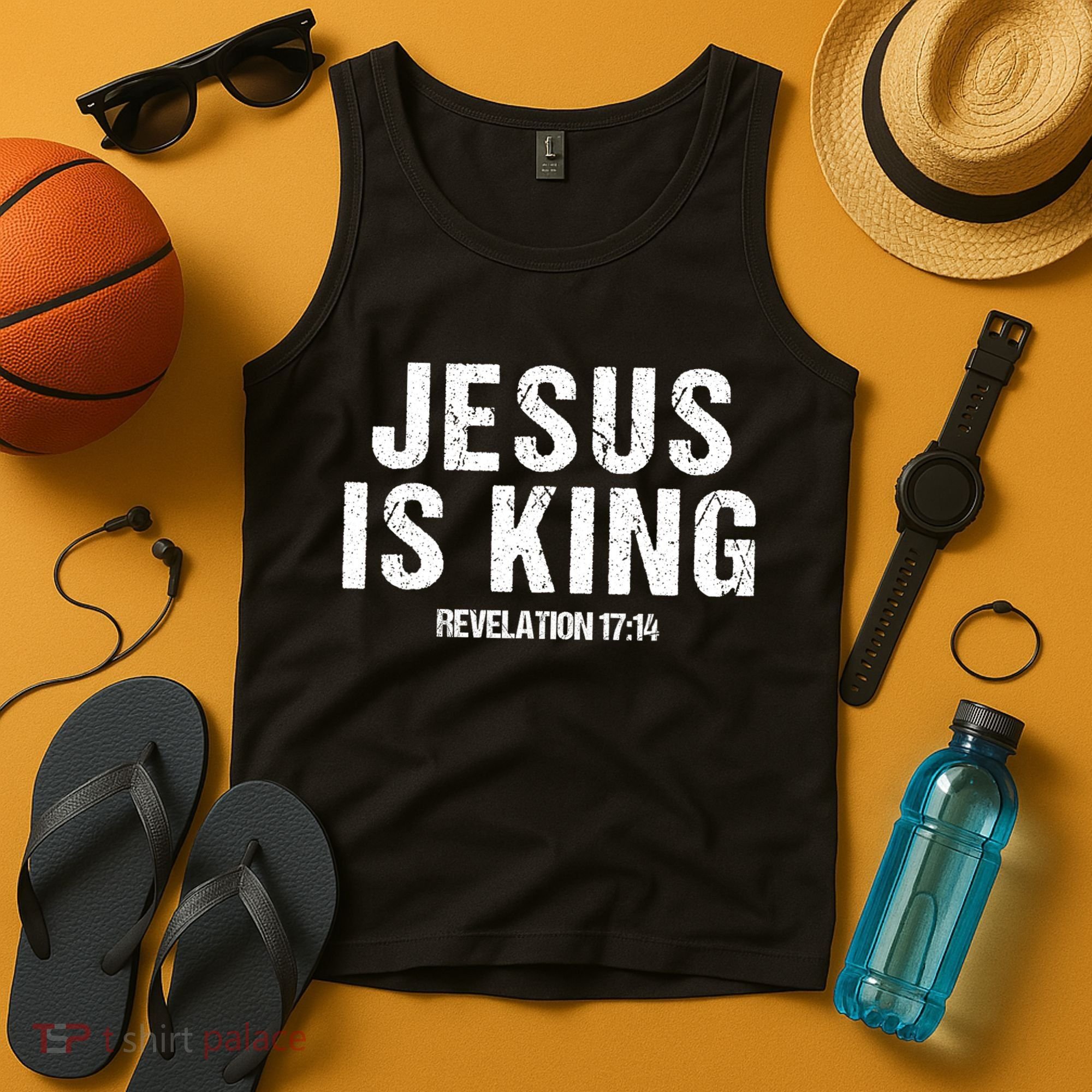 Jesus Is King Bible Scripture Quote Christian Tank Top