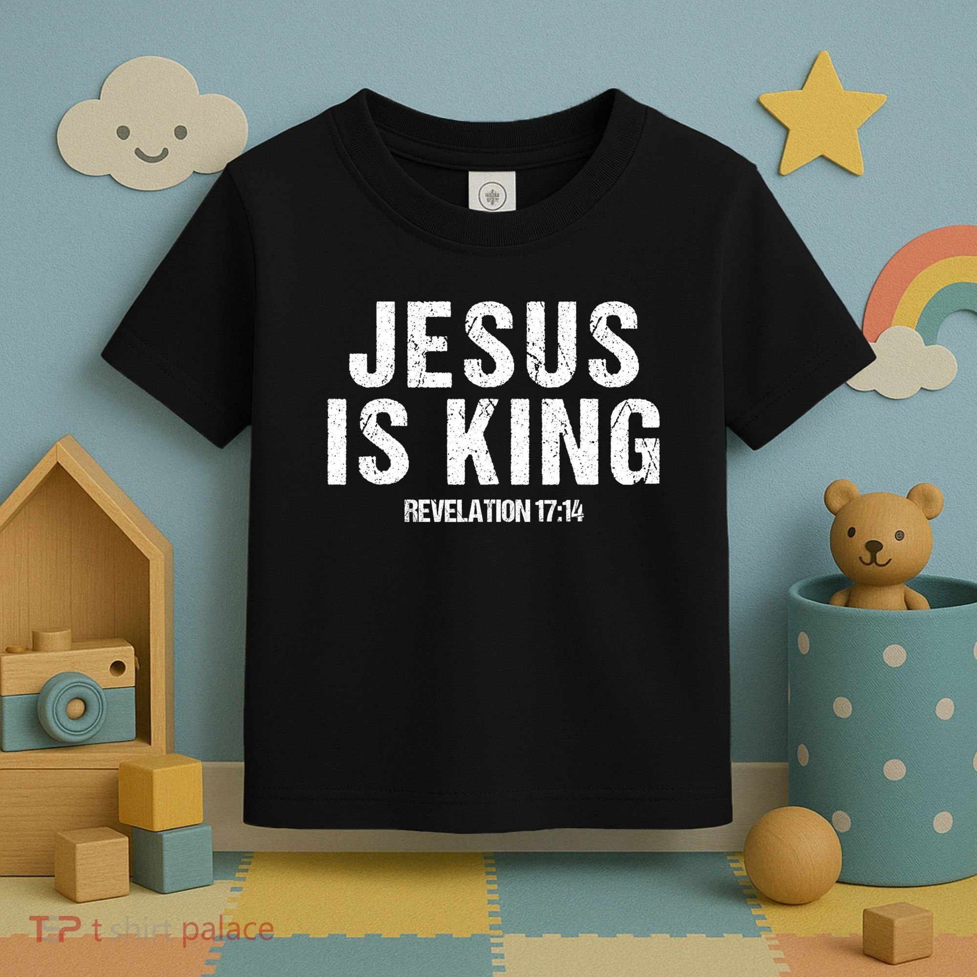 Jesus Is King Bible Scripture Quote Christian Toddler T-Shirt