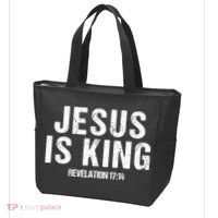 Jesus Is King Bible Scripture Quote Christian Tote Bag thumb 3