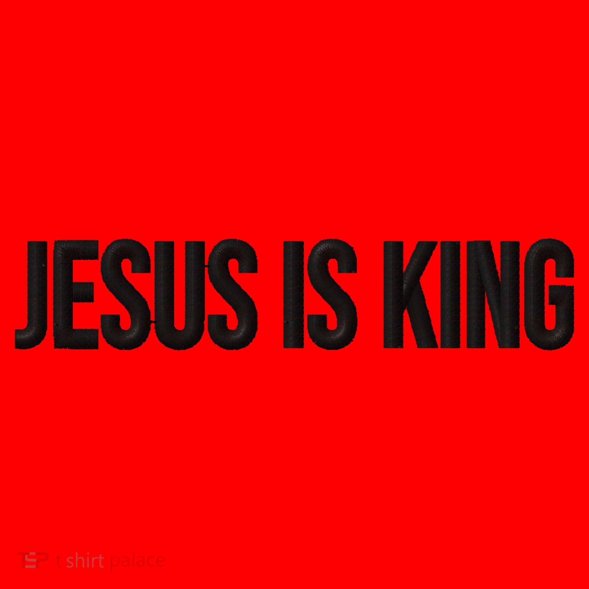 Jesus Is King Simple Christian Minimalist Embroidered Santa Hat