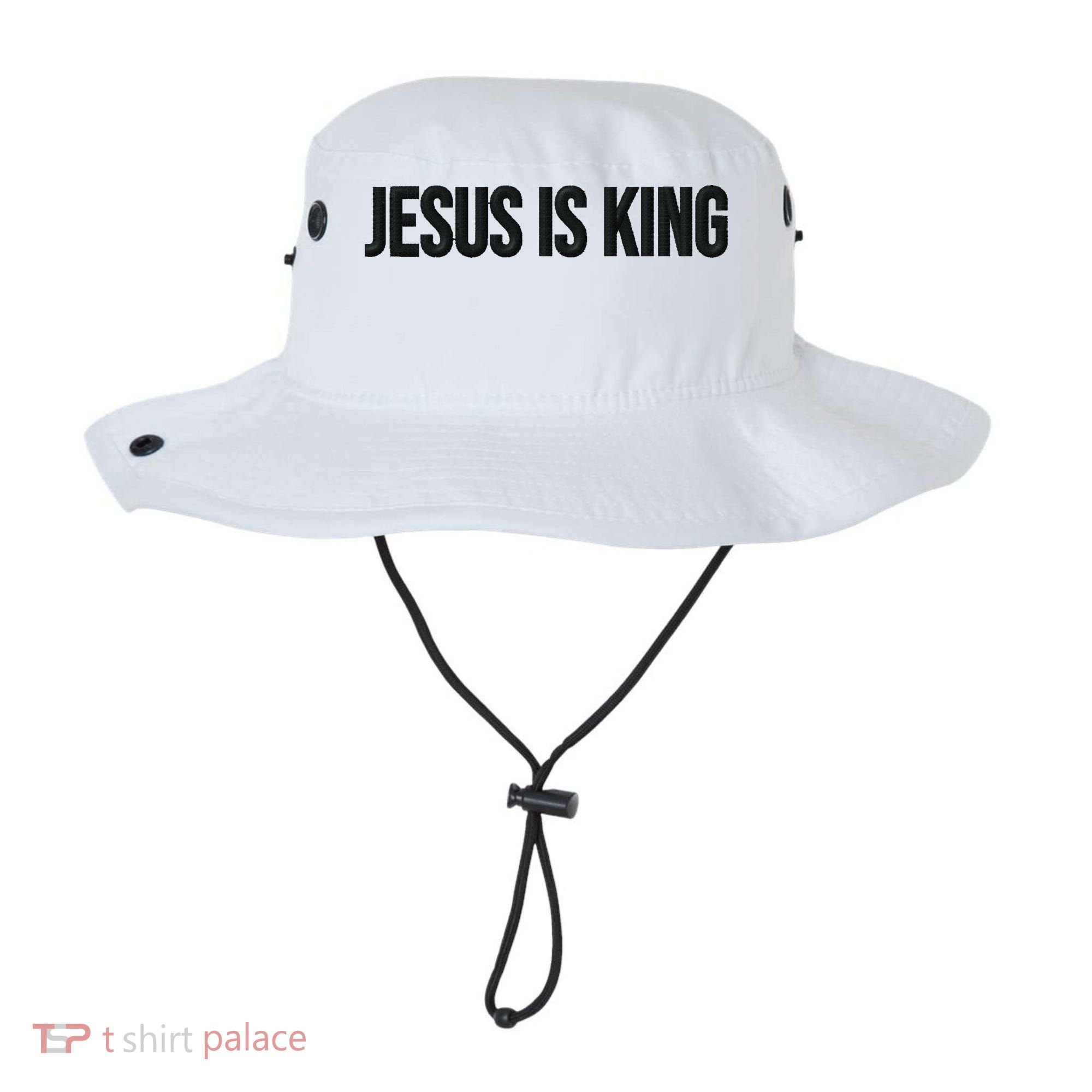Jesus Is King Simple Christian Minimalist Embroidered Bucket Hat