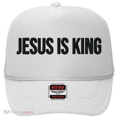 Jesus Is King Simple Christian Minimalist Embroidered Hat