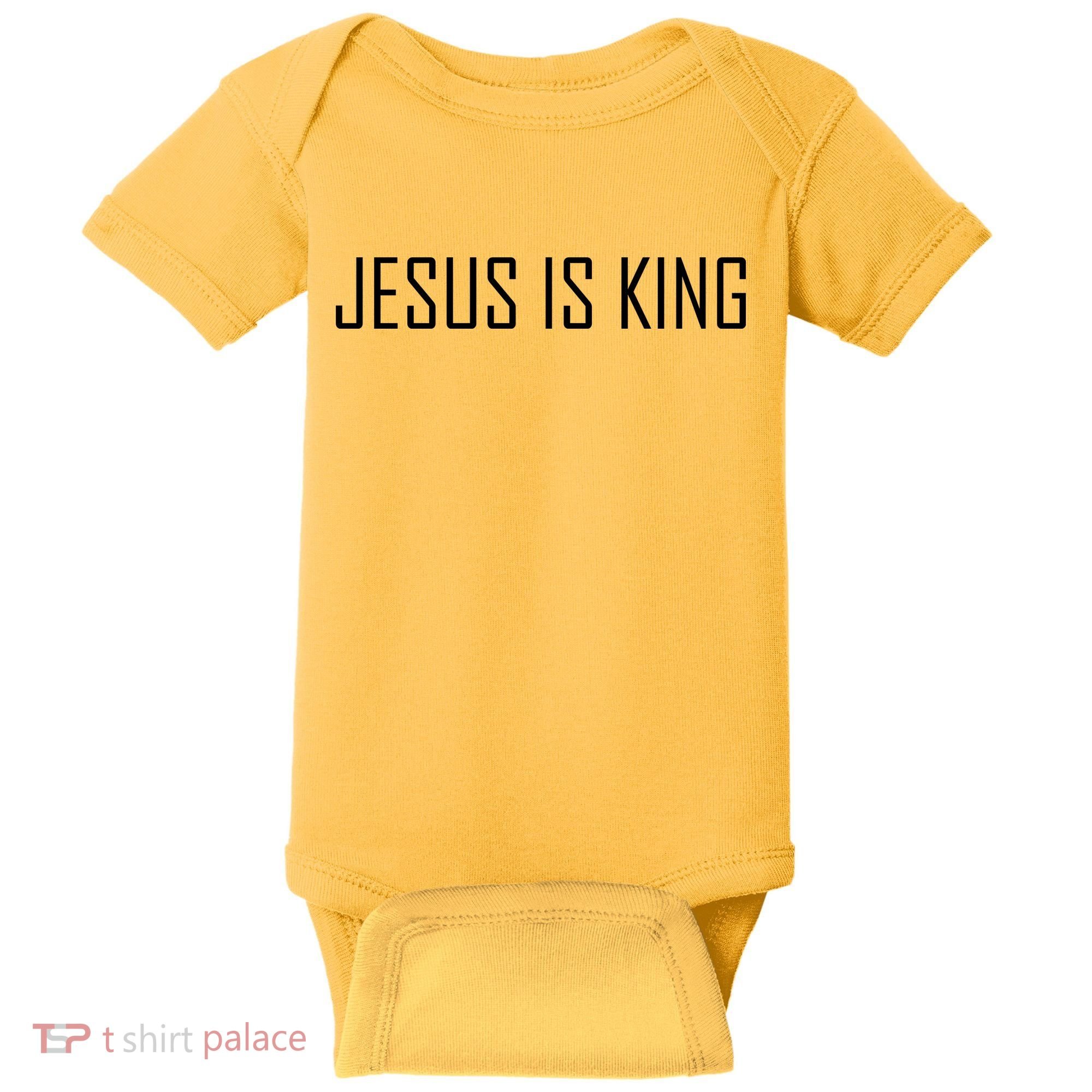 Jesus Is King Prayer Baby Bodysuit
