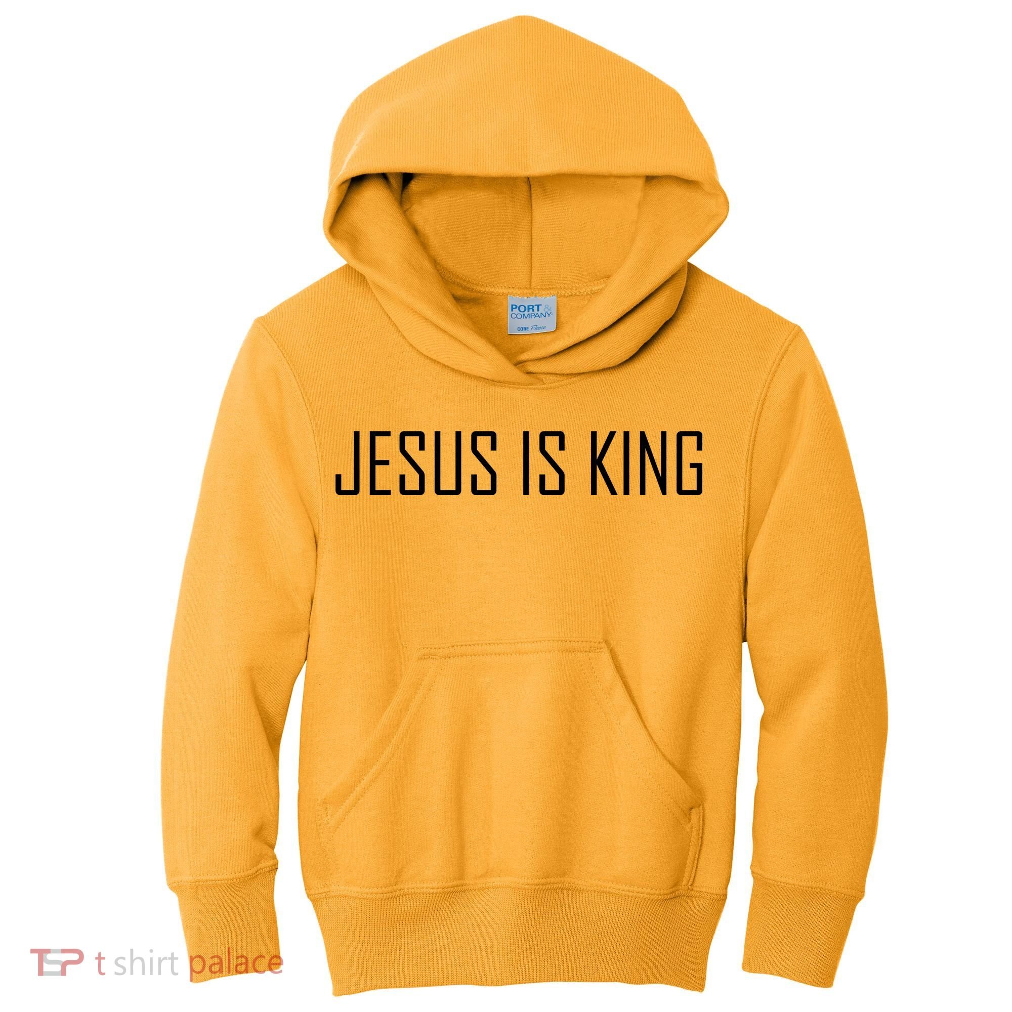 Jesus Is King Prayer Kids Hoodie