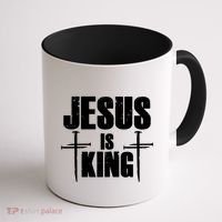 Jesus Is King 3 Nails Cross Christian Catholic Redeemed Collection Coffee Mug thumb 1