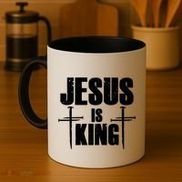 Jesus Is King 3 Nails Cross Christian Catholic Redeemed Collection Coffee Mug thumb 4