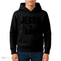 Jesus Is King 3 Nails Cross Christian Catholic Redeemed Collection Kids Hoodie thumb 4