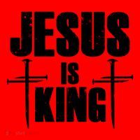 Jesus Is King 3 Nails Cross Christian Catholic Redeemed Collection Santa Hat thumb 1