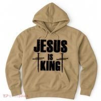 Jesus Is King 3 Nails Cross Christian Catholic Redeemed Collection Hoodie thumb 0