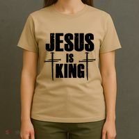 Jesus Is King 3 Nails Cross Christian Catholic Redeemed Collection T-Shirt thumb 4