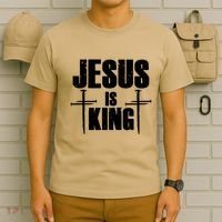 Jesus Is King 3 Nails Cross Christian Catholic Redeemed Collection T-Shirt thumb 6