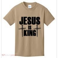 Jesus Is King 3 Nails Cross Christian Catholic Redeemed Collection Kids T-Shirt thumb 0