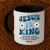 Jesus Is King John 146 Costume Jesus Christian On Back Coffee Mug thumb 2