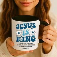 Jesus Is King John 146 Costume Jesus Christian On Back Coffee Mug thumb 3