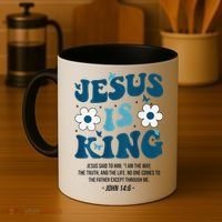 Jesus Is King John 146 Costume Jesus Christian On Back Coffee Mug thumb 4