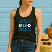 Jesus Is King John 146 Costume Jesus Christian On Back Women's Tank Top thumb 2