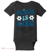 Jesus Is King John 146 Costume Jesus Christian On Back Baby Bodysuit thumb 0