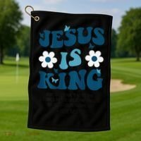 Jesus Is King John 146 Costume Jesus Christian On Back Golf Towel thumb 1