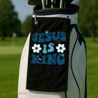 Jesus Is King John 146 Costume Jesus Christian On Back Golf Towel thumb 2