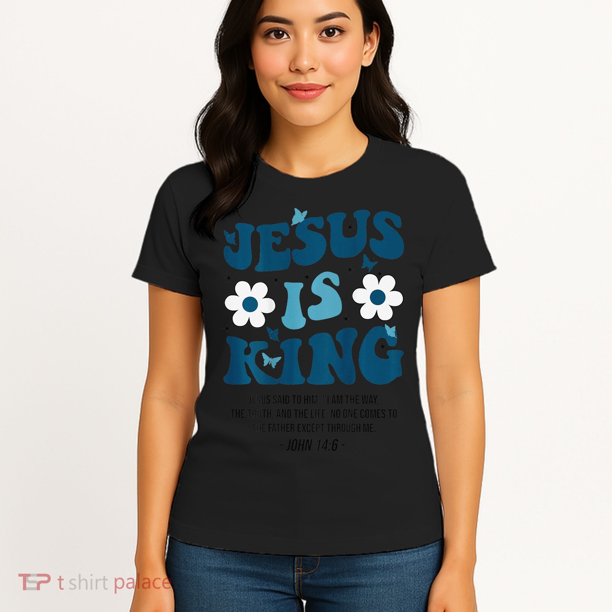 Jesus Is King John 146 Costume Jesus Christian On Back Women's T-Shirt