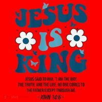Jesus Is King John 146 Costume Jesus Christian On Back Santa Hat thumb 1