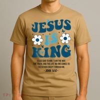 Jesus Is King John 146 Costume Jesus Christian On Back T-Shirt thumb 3