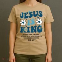 Jesus Is King John 146 Costume Jesus Christian On Back T-Shirt thumb 4