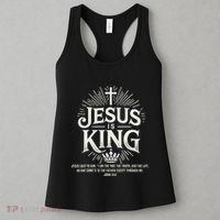 Jesus Is King Christian John 146 Bible Verse Women's Tank Top thumb 3