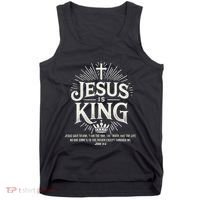 Jesus Is King Christian John 146 Bible Verse Tank Top thumb 0