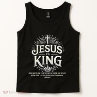 Jesus Is King Christian John 146 Bible Verse Tank Top thumb 2
