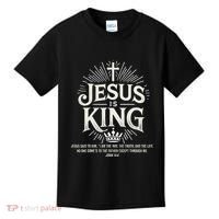 Jesus Is King Christian John 146 Bible Verse Kids T-Shirt thumb 0
