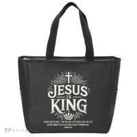 Jesus Is King Christian John 146 Bible Verse Tote Bag thumb 0
