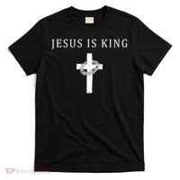 Jesus Is King Christian Religious Cross Faith T-Shirt thumb 0
