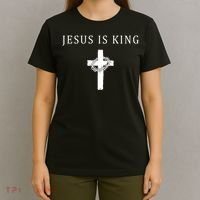 Jesus Is King Christian Religious Cross Faith T-Shirt thumb 4