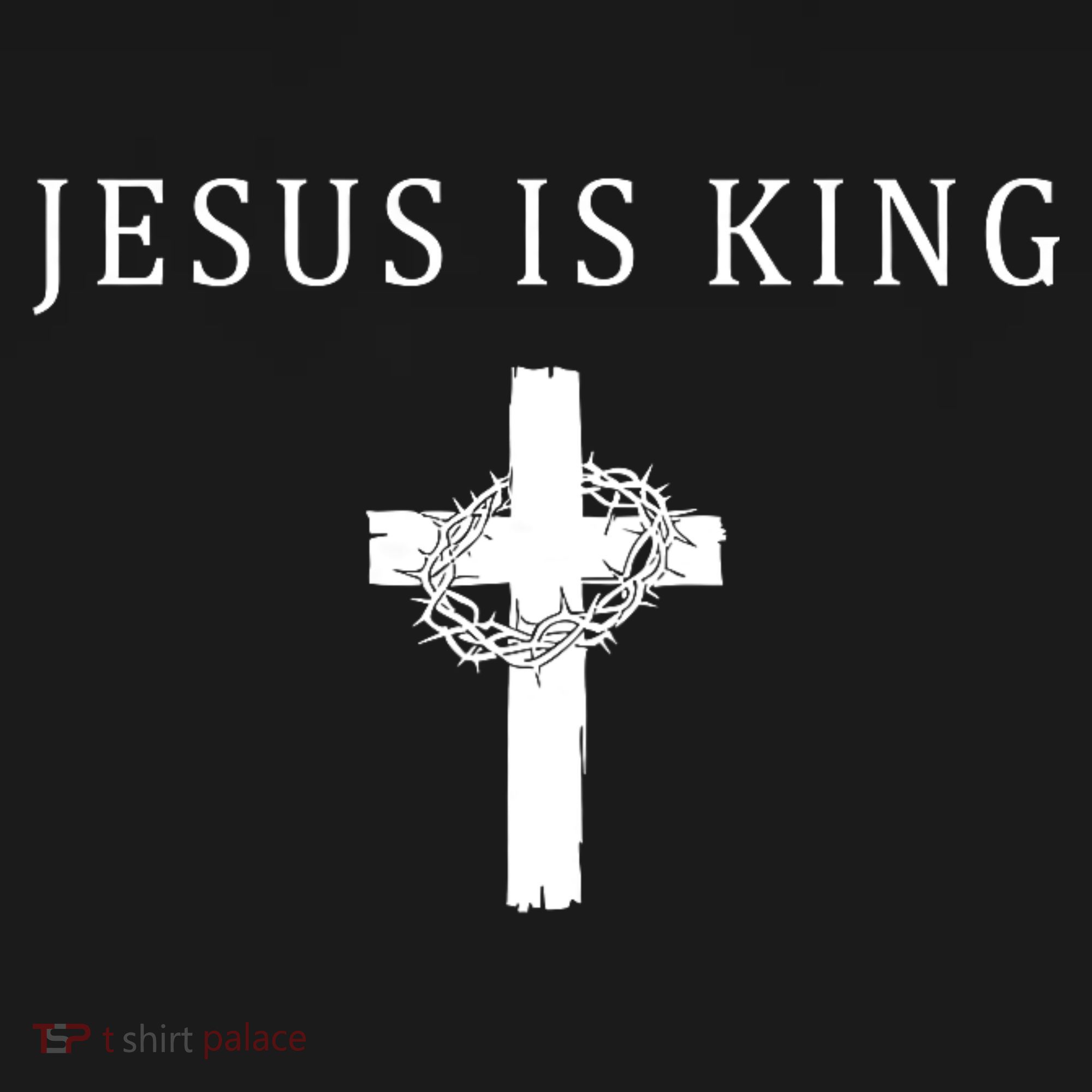 Jesus Is King Christian Religious Cross Faith Button