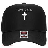 Jesus Is King Christian Religious Cross Faith Hat thumb 0