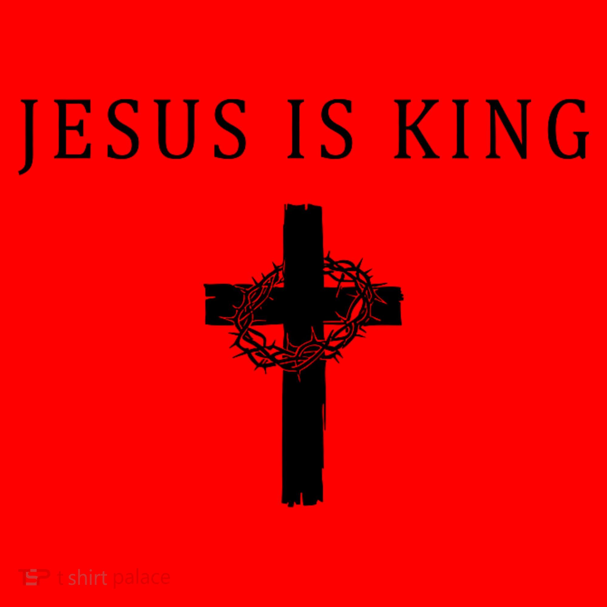 Jesus Is King Christian Religious Cross Faith Santa Hat